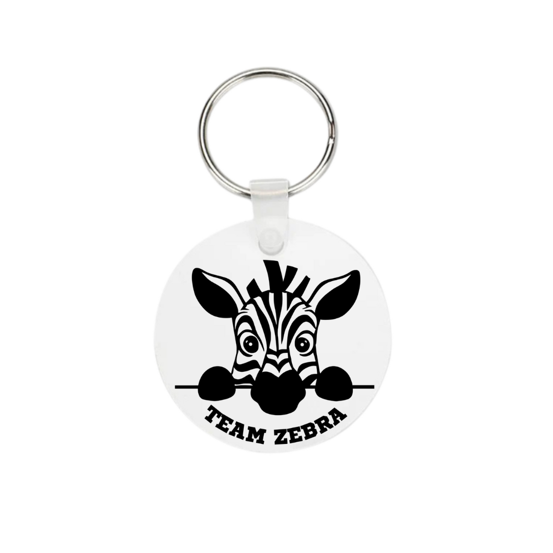 Team Zebra Key Chain