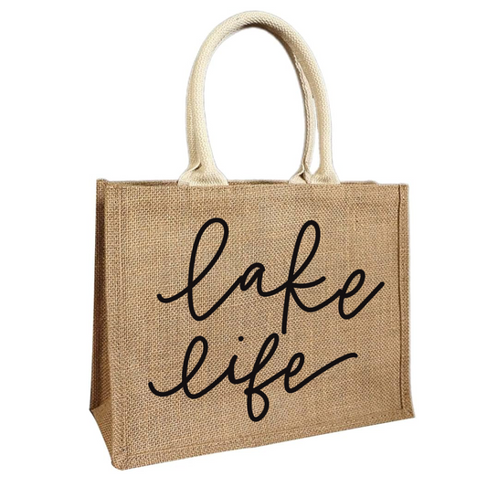 Lake Burlap Bags