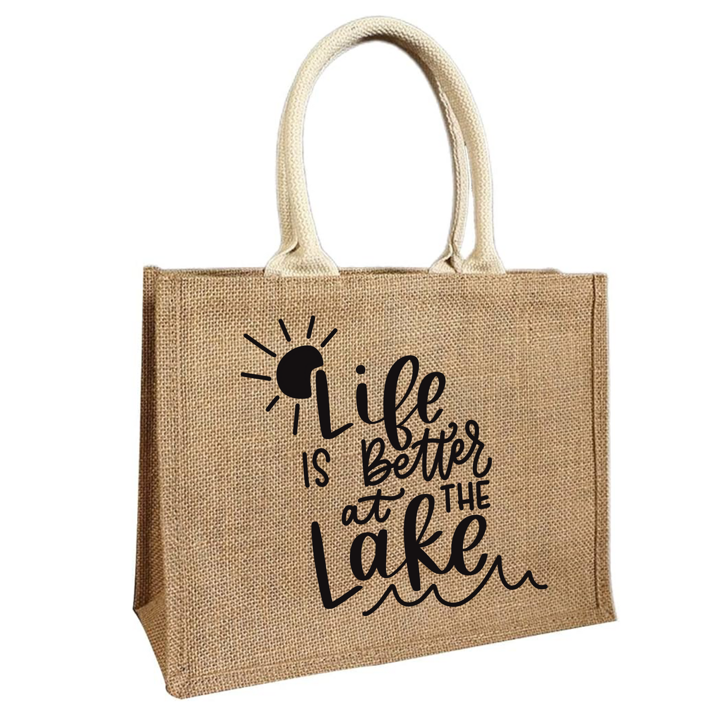 Lake Burlap Bags