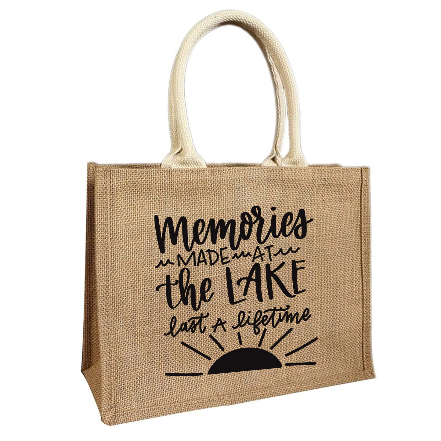 Lake Burlap Bags