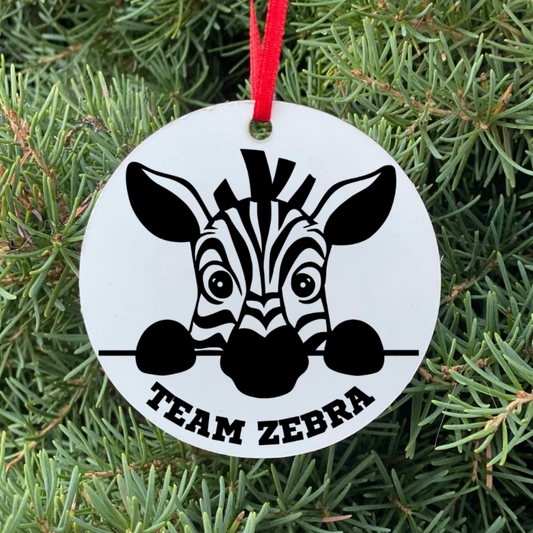 Team Zebra Ornament